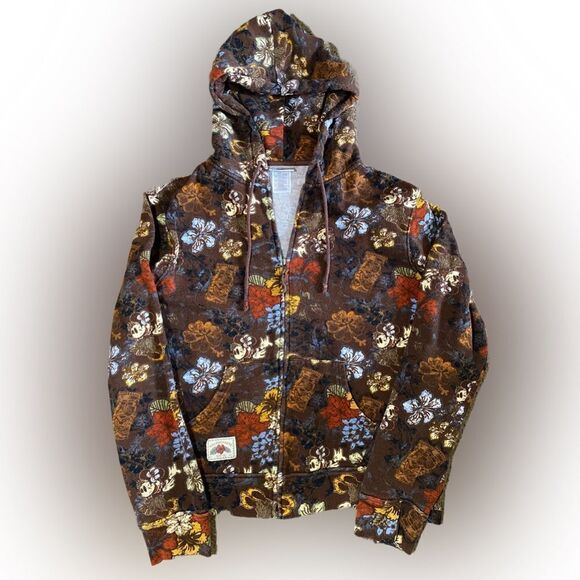 Disney Parks Walt Disney World Surf Co Hawaiian Zip Up Jacket Hoodie - Picture 1 of 6